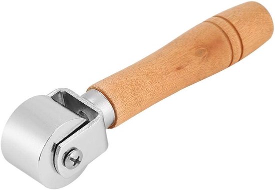 SnelShoppen - Leren Persroller - Massief Stalen Leerbewerkingsroller 26 MM - Duurzaam, Houten Handvat, Ideaal voor Leren Platen en Glijlagen