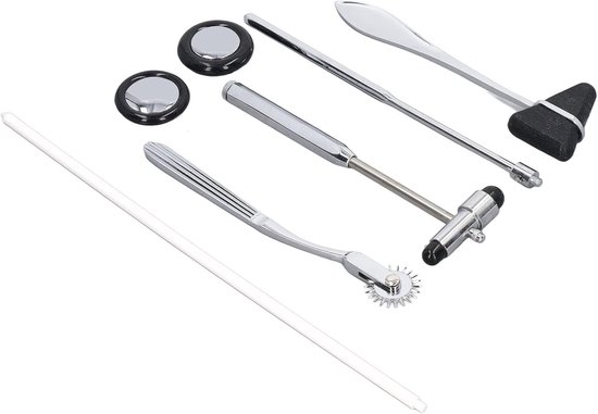 SnelShoppen - Neurologische Reflexhamer Set 5PCS Medische Multifunctionele Hammers RVS Voor Onderzoek Nervensysteem Ergonomisch Handvat