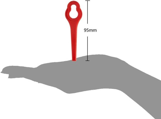 SnelShoppen - Pack van 50 Vervangende Plastic Blades voor Grastrimmer, 95 mm, Geschikt voor Ferrex 20V/40V, Duurzaam en Eenvoudig in Gebruik, Tuinacce