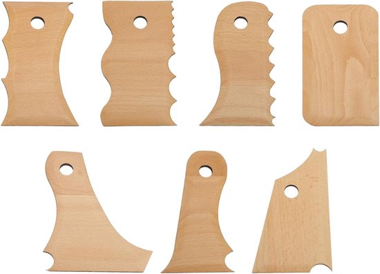 SnelShoppen - Pottery Ribs Tools Set - 7 Stuks Keramiek Gereedschap - Boekhout Pottery Foot Shaper Tools - Ideaal voor Beeldhouwen en Keramiekbewerkin