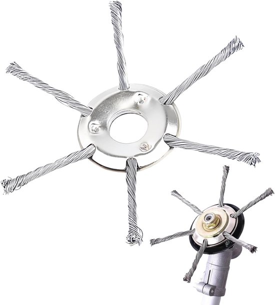 SnelShoppen - Professionele Onkruidborstel, RVS, 150-230 mm, Draadfreeskop voor Borstelmaaier, Stalen Draad, Grasmaaierkop, Efficiënte Mosverwijdering