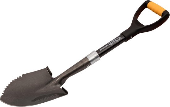 SnelShoppen - Roughneck Gorilla Micro Schop 690 mm (27") – Robuuste Schop met Scherpe Rand voor Snijden, Graven en Openen van Big Bags in Kleine Ruimt