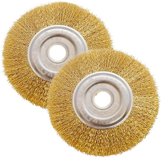 SnelShoppen - Set van 2 Stalen Draad Borstels voor Onkruid en Mos Verwijdering, Vervangende Borstels voor Tuin, Terras en Stoep, 115 mm, 16 mm Binneno