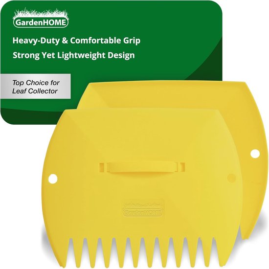 SnelShoppen - Tuin en Tuinblad Scheppen Handhark, Grote Bladgrijpers, Bladverzamelaar, 1 Paar (Geel) - Ergonomische Handvatten, Lichtgewicht, Multifun