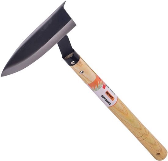 SnelShoppen - Tuin Gereedschap - Japanse Hand Hark - Lichtgewicht Weeding Tool - Houten Handvat - Zeer Scherpe Snijkant - 14.3 cm Stalen Mes - 45 cm T