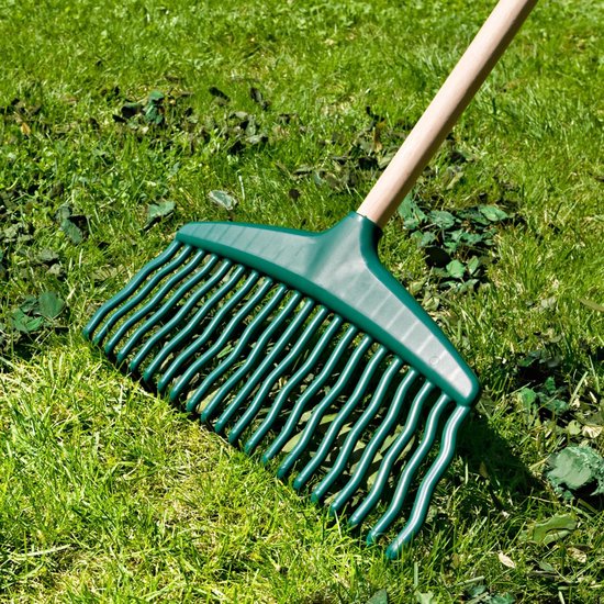 SnelShoppen - Tuin Riek Blad Rake - Lichtgewicht Plastic Bladveger - 37 cm Breed - Geschikt voor Tuin, Terras en Oprit - Ideaal voor Bladeren en Takke