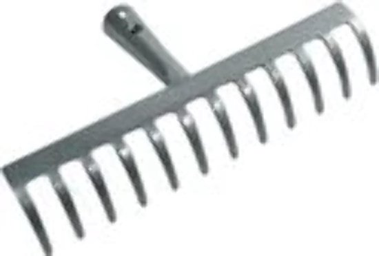 SnelShoppen - Tuinhark 12 Tanden Gegalvaniseerde Hark voor Bladeren, Grondbewerking, Onkruid Verwijderen, Tuin Gereedschap zonder Staal, Ideaal voor T