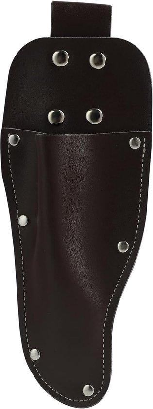 SnelShoppen - Universele Sheath voor Tuinscharen, Leer, Bruin, Met Versterkte Rivetten, Ideaal voor Tuin, Buitenwerk, Scharen en Werkmessen