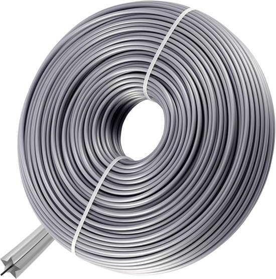 SnelShoppen - Versterkte GARDENIX maaidraad 2,0 mm x 50 m - 5-KANT grastrimmerdraad - Nylon draad voor tuin trimmer en bosmaaier