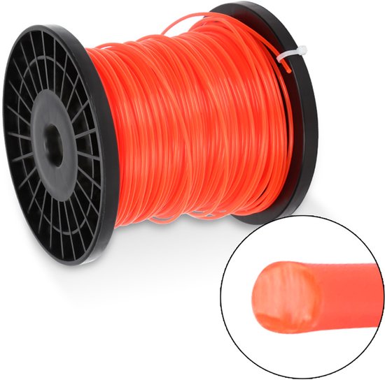 Snijdraad voor grastrimmer 2,0 mm rond nylon rol 100 m