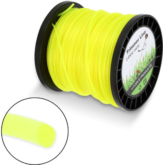 Snijdraad voor grastrimmer 2,4 mm rond nylon rol 100 m van Merkloos	