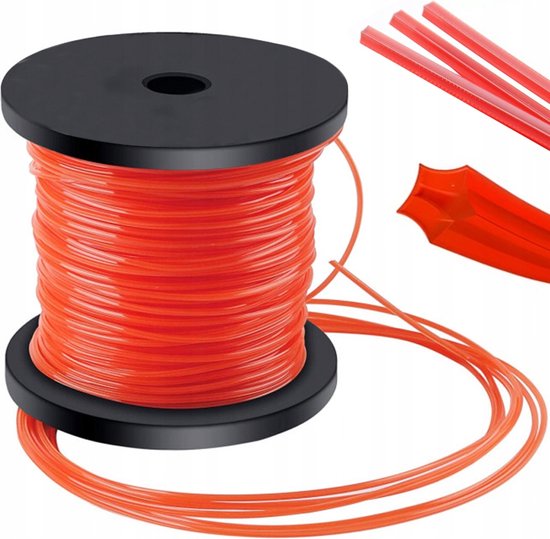 snijlijn voor trimmerdraad voor grastrimme 2,4 mm vijf-geleidend sterprofiel Lengte: ± 155m / Bosmaaierdraad - Grastrimmerdraad - Snijdraad