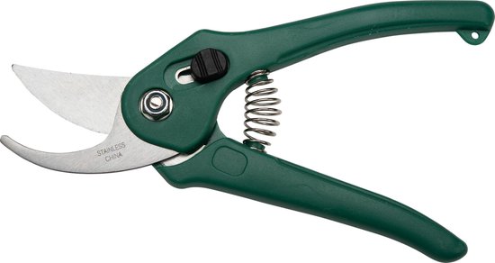 Snoeischaar 18cm - groen - roestvrije staal van Florabest
