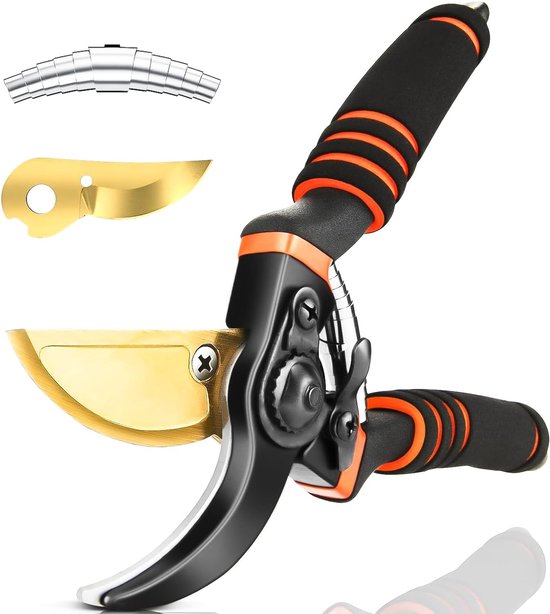 Snoeischaar, Geleverd met reservemes en veer, Snoeischaar, Tuinschaar, 215 mm SK5-mes van Merkloos	