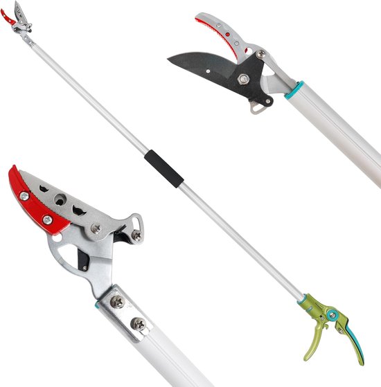 Snoeischaar - Heggenschaar - Tuingereedschap - Boomtak Snijder - Lang Bereik - Lichtgewicht en Sterk - Boom en Fruitplukker - Aluminium Handvat - voor Tuinieren - 130 cm - Zilver van GARDENA