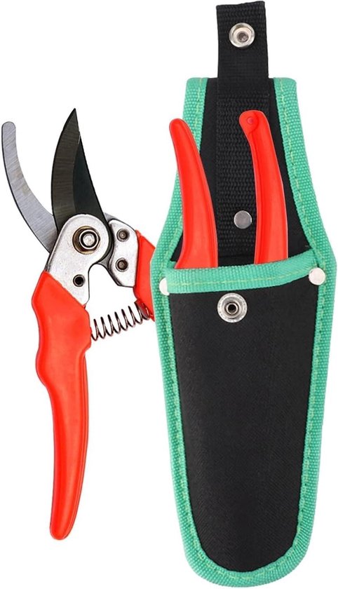 Snoeischaar Houder Gereedschap Tas Riemtas voor Tang, Snoeischaar, Schaar - Opberg Case met 3 Vakken - Tuinier Accessoire van Merkloos	