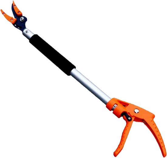 Snoeischaar Lange Steel - Fruitplukker Takkenknipper - Fruit Plukken - Lichtgewicht Aluminium - 0.6 Meter - Zilver