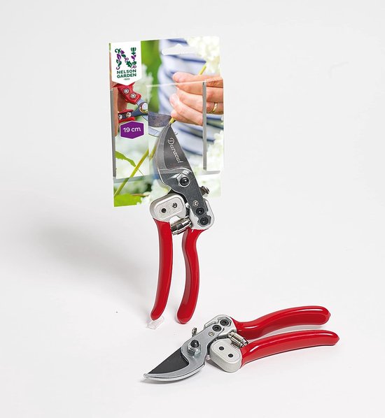 Snoeischaar Max Power voor maximale kracht, 19 cm, tuingereedschap, rozenschaar, bloemenschaar, oogstschaar van Kinzo Garden