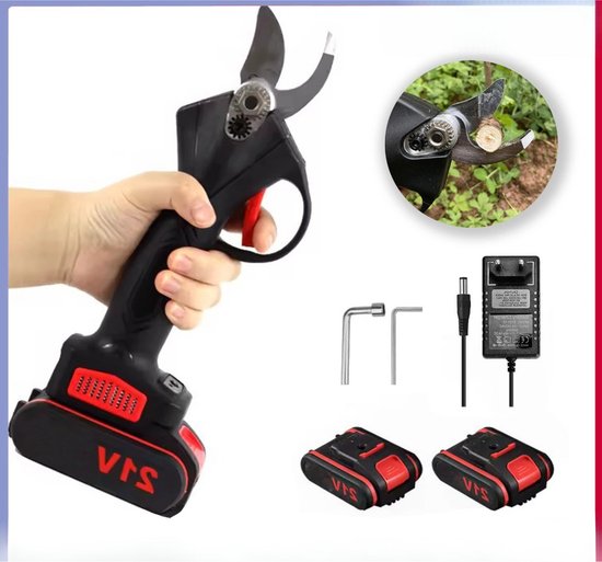 Snoeischaar met Accu - Takkenschaar - Heggenschaar Elektrisch van Merkloos	