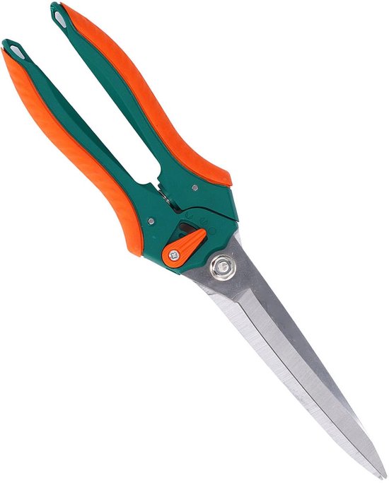 Snoeischaar met lange neus, snoeischaar met roestvrijstalen messen, ergonomische handgreep, plantenschaar met handvat voor tuinieren van Merkloos	