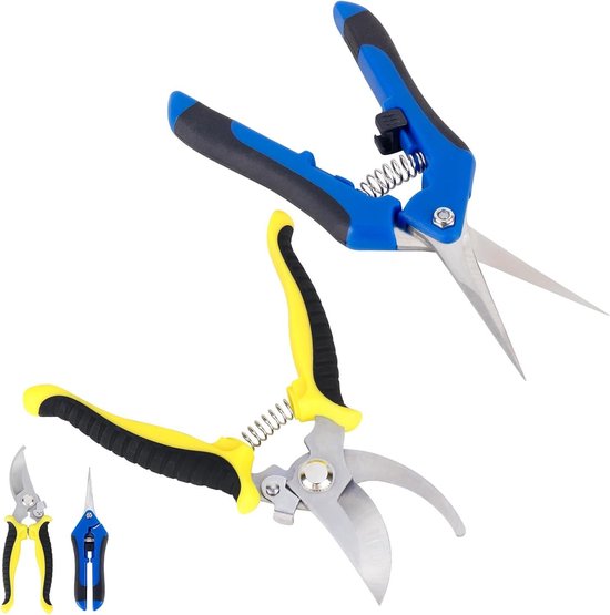 Snoeischaar roestvrij staal 170 mm - bloemenschaar tuinieren - planten trimmen. van Kinzo Garden