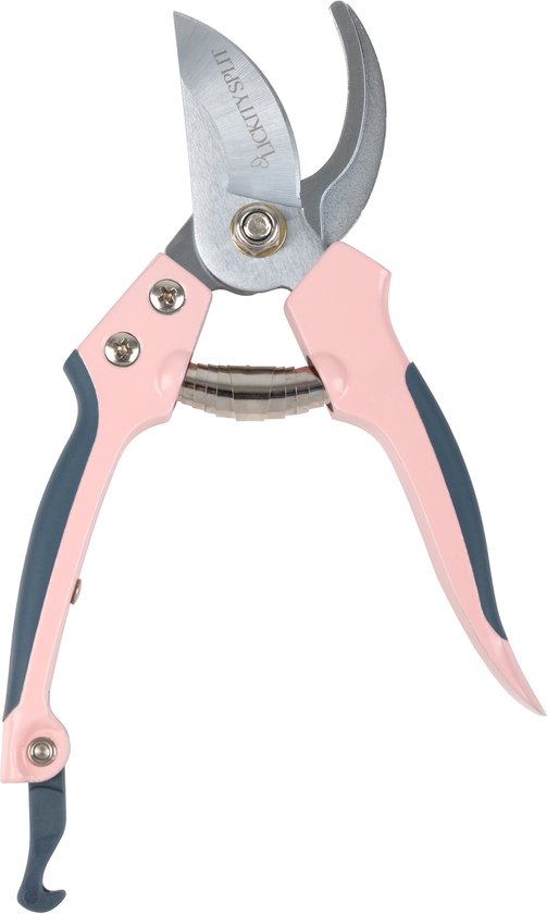 snoeischaar, roze, speciaal ontworden voor de kleinere (dames)hand. Lichtgewicht. Heel scherp. Knipt gemakkelijk takken tot 1cm dikte. van Merkloos	