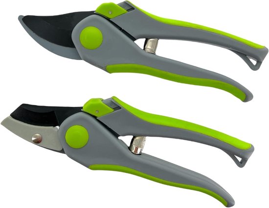 Snoeischaar set - Takken knipper - Planten snoeien - Anti-aanbaklaag - 20 cm - Grijs groen