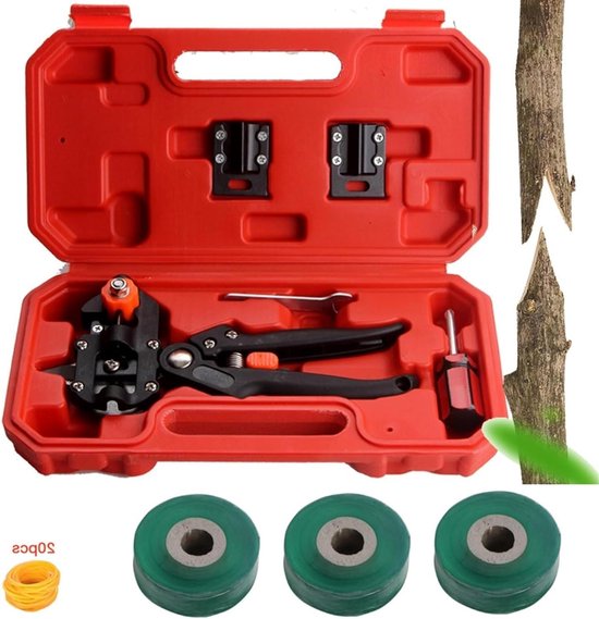 Snoeischaar Set - Tuingereedschap Schaar - Fruit Bomen Snoeien - Met Band - 100m Tape - Rood
