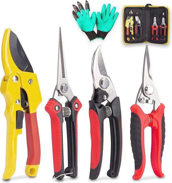Snoeischaar Set van 4 - Professionele Tuin Clippers voor Precisie Knippen