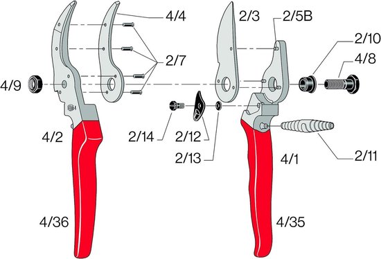 Snoeischaar - Snede ø 25 mm - Grote handen - Lengte 210 mm - Sapgroef van Fiskars