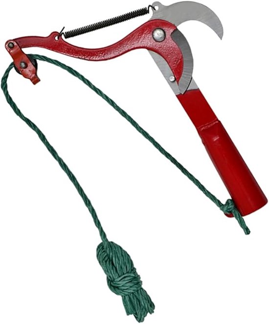 Snoeischaar - Snoeischaar vanuit de lucht - Blad Trimmer - Tuinschaar - Plantenschaar - Hoog koolstofstaal - rood - Met 1,5m touw - Tuinfruitboom takkenschaar van Greenmount