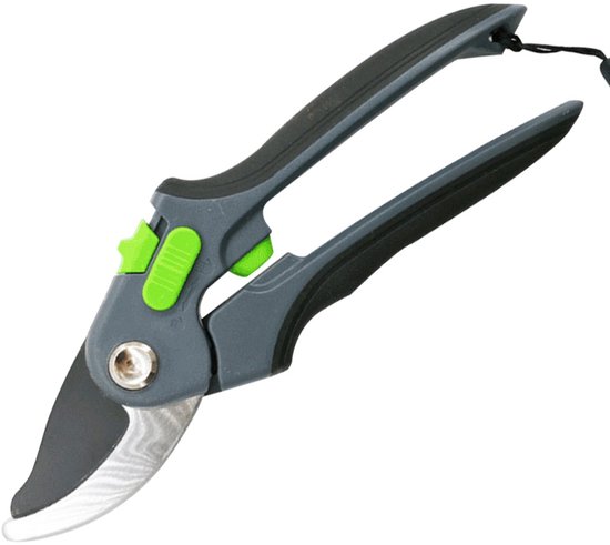 Snoeischaar - zware snoeischaar - met aambeeld - antisliphandvat - topmes met antiaanbaklaag - voor houten takken en twijgen van Merkloos	
