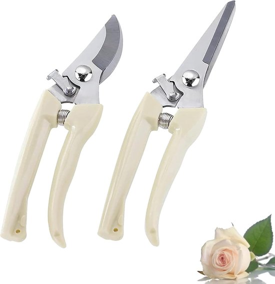 Snoeischaren - Snoeischaar - Set Van 2 Bloemenscharen -Roestvrijstalen Handsnoeischaar Voor Bloemschikken - Geschikt Voor Bloemen - Takken En Bladeren van Merkloos	