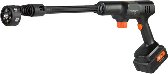 Snoerloze Hogedrukreiniger, 652-PSI 1.0 GPM Portable Power Cleaner, Handheld Hogedrukreinigingspistool voor Auto's met 4.0Ah Batterijen & lader, 6-in-1 Mondstuk, voor het Reinigen van Huis en Vloeren van Rockpals