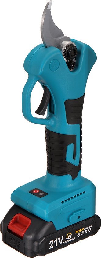 Snoerloze snoeischaar 30mm Borstelloze snoeischaar met 1 x 1500 mAh accu's van Ferm