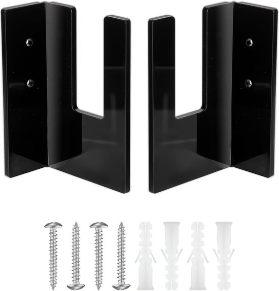 Snowboard Muurbevestiging - Snowboard Muurrek Hanger - Snowboard Opbergrek Muurbevestiging - Snowboard Display Rack voor Ski Board Longboard (Zwart) van Merkloos	