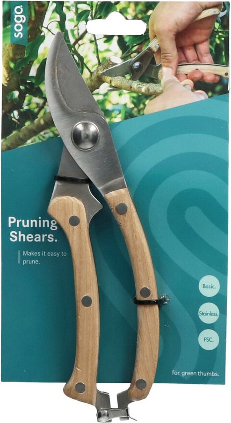 SOGO Snoeischaar met Houten Handvat van SOGO