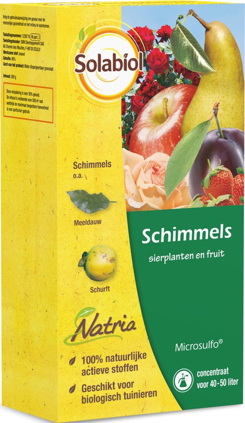 Solabiol Microsulfo Spuitzwavel - 200 Gram - Voor Sierplanten en Fruit - Natuurlijk Schimmel Bestrijdingsmiddel