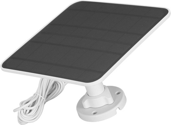 Solar Panel Charger, 12W IP65 Waterproof Magnetic Charging for Arlo Pro 3 Pro 4 Ultra 2 for Go2, with Adjustable Holder for Security Camera (WHITE) van Merkloos	
