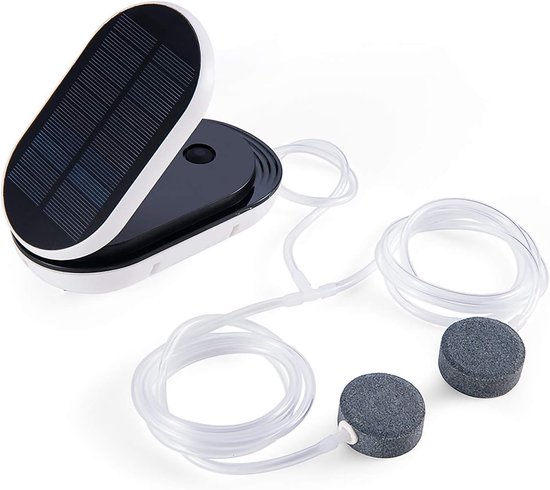 Solar Pond Aerator - 3 Werkstanden - Stil Instelbaar - Aquarium Luchtpomp - Zuurstofpomp voor Tuinvijver met 2 Spraysystemen van Merkloos	