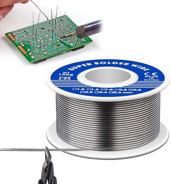 Solderdraad - 1 mm - 100 g - Solderen met Flux - Soldering Tip voor Electrosoldering - DIY van Velleman
