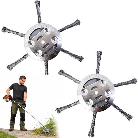 Solidchoice - 2 Stuks Grastrimmer Onkruidborstel voor Borstelsnijder