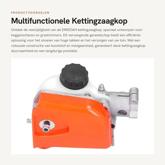 Solidchoice- Kettingzaagkop - Multifunctionele Stang - Vervangend Gereedschap - Boomsnijder - Montage Bevestigingsonderdeel - Kunststof/Mangaanstaal - Afmetingen 14 x 10 cm - Zaagtandkop
