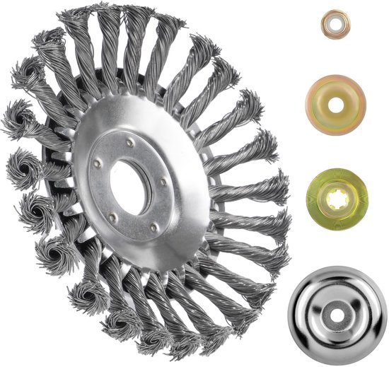 Solidchoice - Universele Borstel voor Grasmaaier met Stalen Hoofd 15 cm