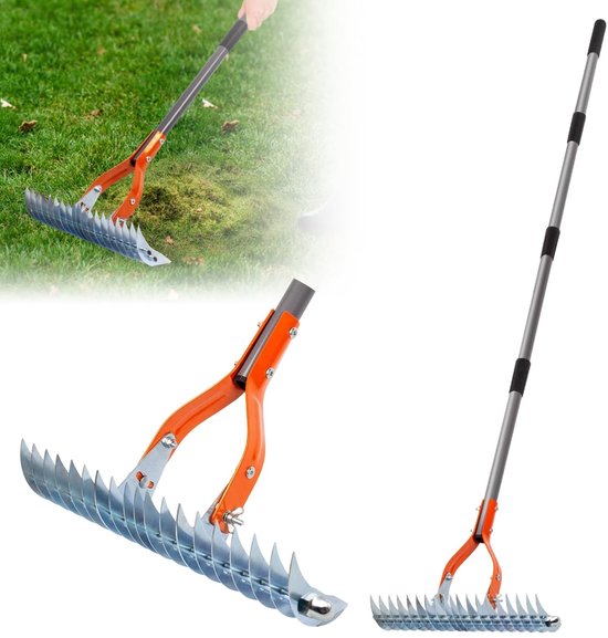 Solidchoice - Verstelbare Scarifier Rake voor Het Verwijderen van Dood Gras