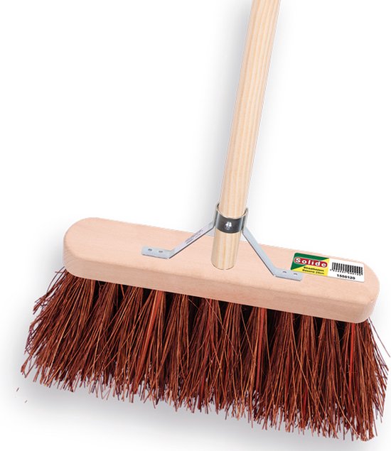 Solide straatbezem met Bassine vezel 29 cm met steel van Solide