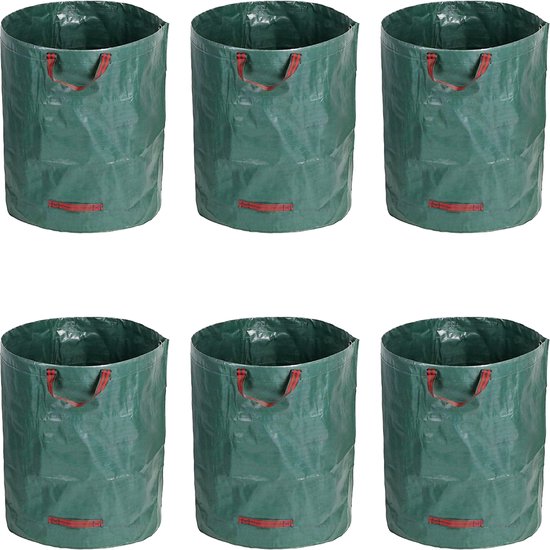 Somstyle Tuinafvalzakken XXL Set - 6 Stuks - Tuinzak 272 Liter - Big Bag voor Groenafval - Tuintas Vochtbestendig - Groen van Somstyle