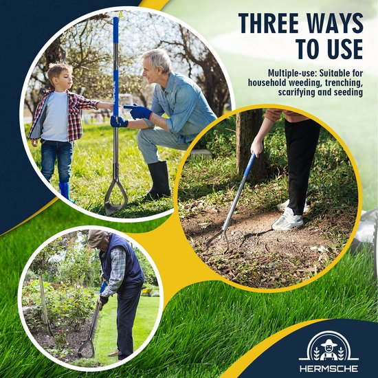 Soontrans Duw-trek Schoffel-Verticuteerhark - Beluchting Gazon - Gazonbeluchter - Gras Beluchten - Gazon Beluchter - Gazonprikker - Gazonverluchter - Verticuteerder - Verticuteerharken van Soontrans