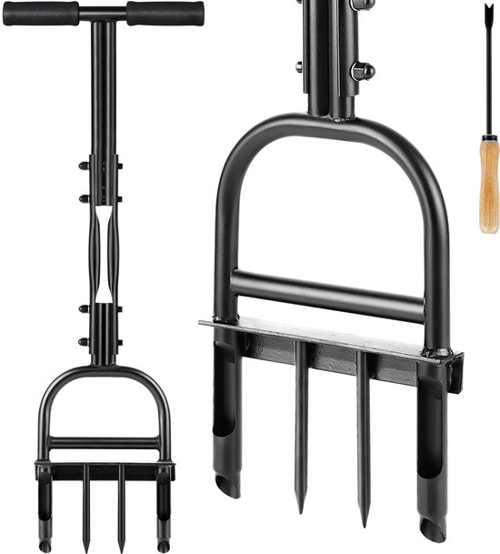 Soontrans Twee gaten, Twee tanden-Verticuteerhark - Beluchting Gazon - Gazonbeluchter - Gras Beluchten - Gazon Beluchter - Gazonprikker - Gazonverluchter - Verticuteerder - Verticuteerharken van Merkloos	