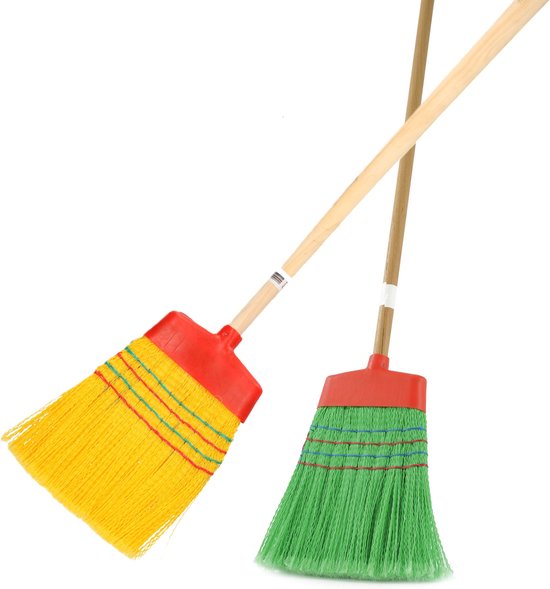 Sorex Binnen/buiten bezem - zacht - multi kleuren - 132 cm - retro bezems van Sorex